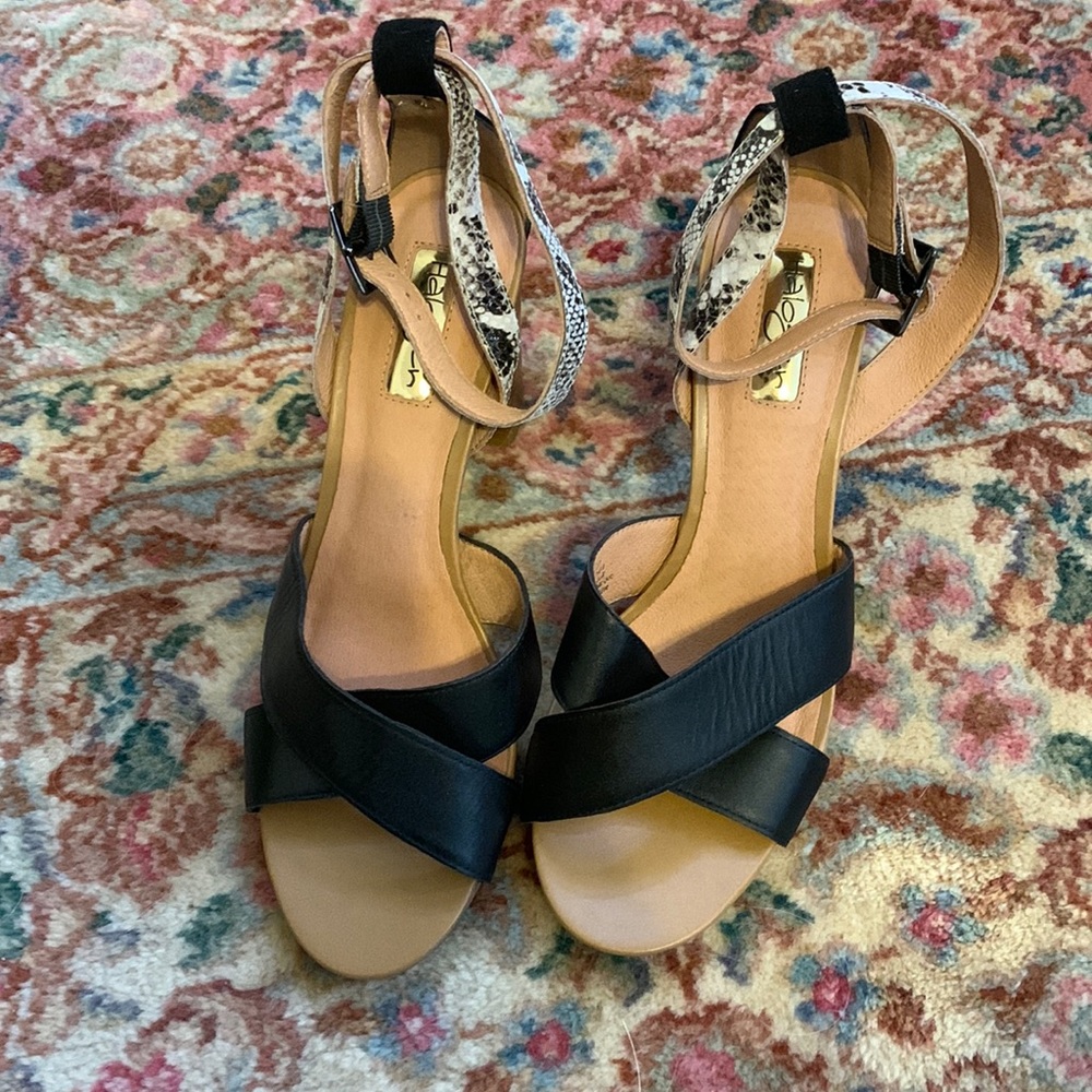 Black Snakeskin Heels